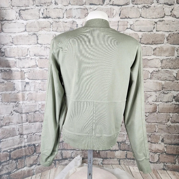 Athleta Farallon Knit Bomber Jacket Zip Front Fern Green Size XS - Picture 11 of 16